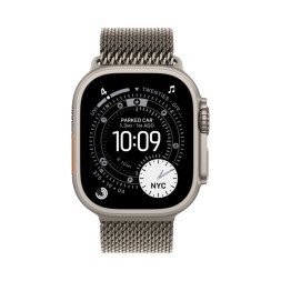 Apple Watch Ultra 3, 49 mm, Titanium Milanese Loop (титановый бежевый) размер M