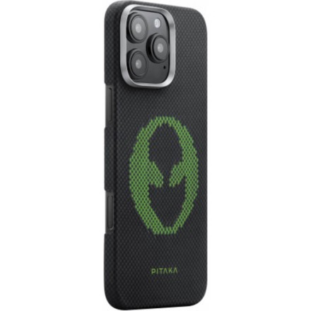 Чехол для iPhone 16 Pro Pitaka Aries Tactile Woven Case (Alien)