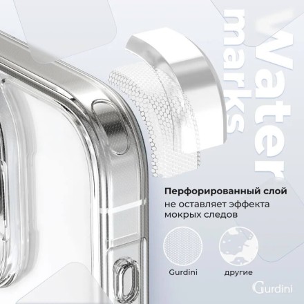 Чехол накладка для iPhone 16 Plus Gurdini Alba Series Protective (серый)