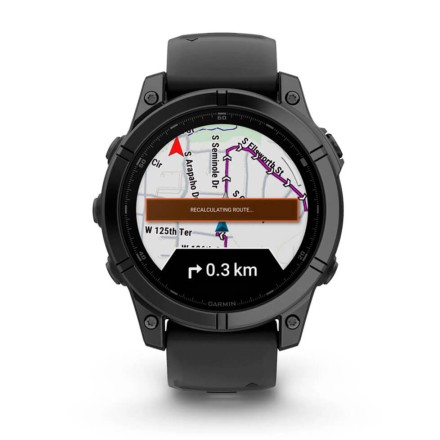 Часы Garmin Fenix E AMOLED, 47 mm (Slate Gray Steel/Black Silicone Band)