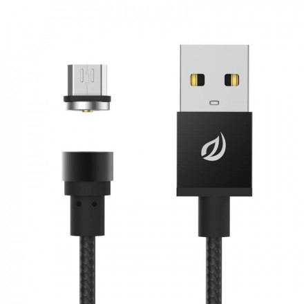 Кабель magnetic charging MicroUSB - USB (черный)